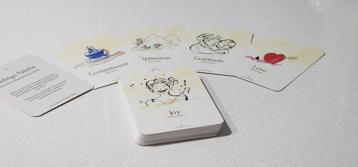 Feelings Palette: Limited Edition Emotion Expressions Deck | 30 Self-Awareness Cards